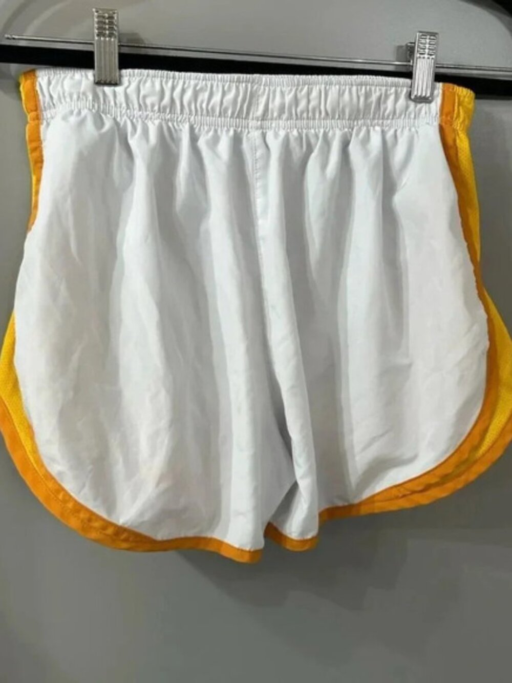 Nike Dri Fit Shorts White and Mustard Size Medium